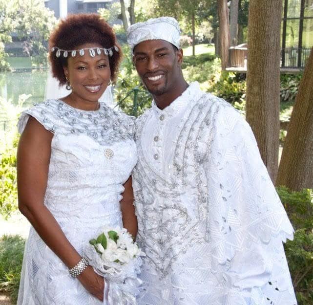 ↓ 26 – All White African Wedding Dresses