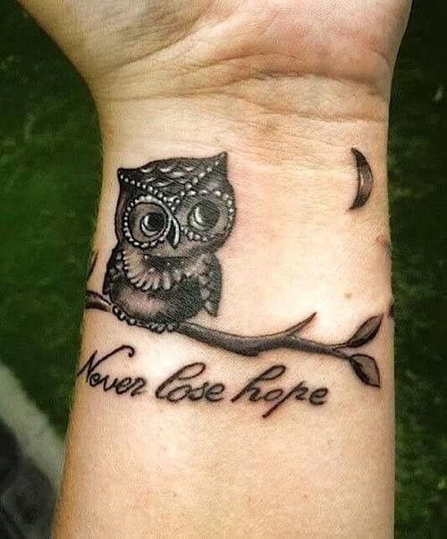 ↓ 1 – Owl Tattoo Meaning As Hope