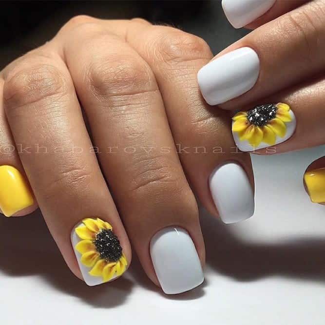 Funky White Nail Art