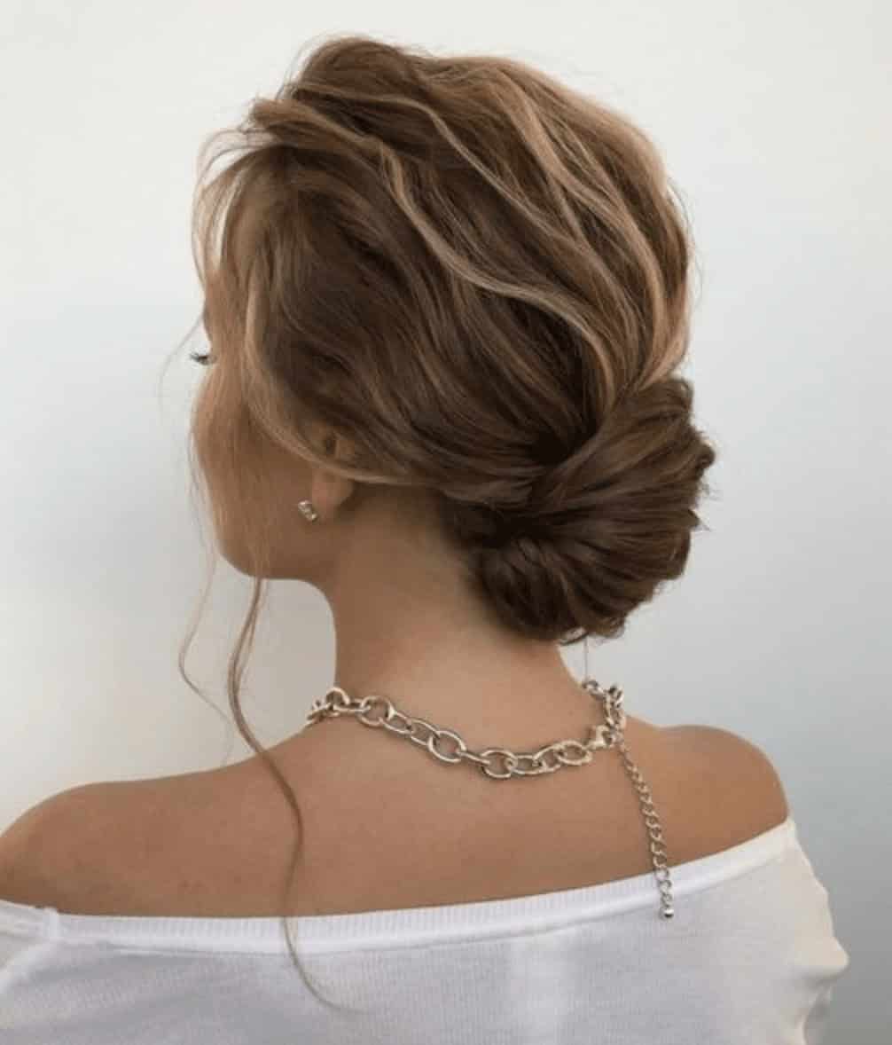 7 – Textured Low Bun