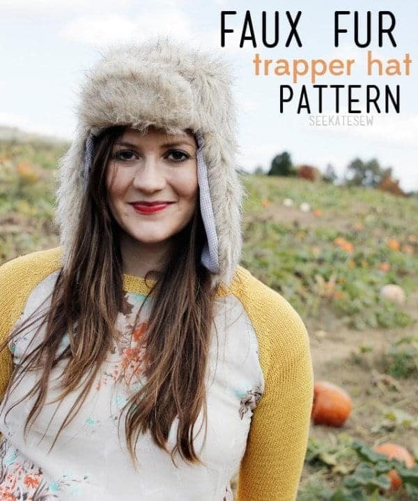 #20-DIY Faux FUR Trapper Hat Pattern