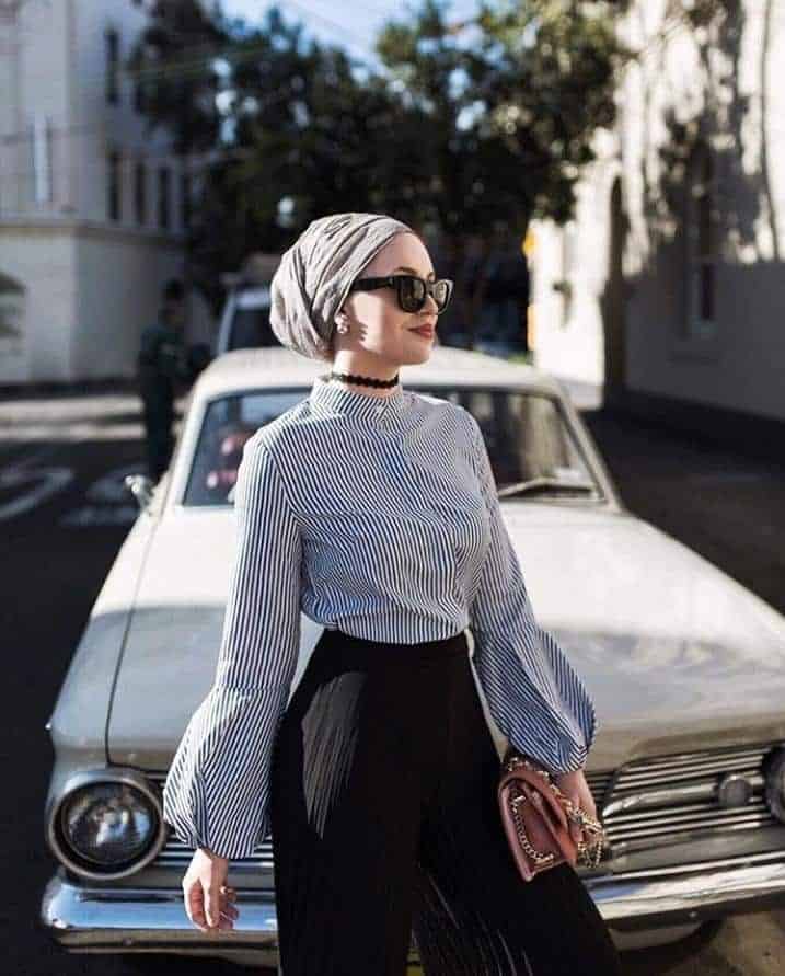 ↓ 36. Fashion Style Hijab Casual