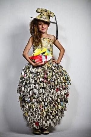 4 – Unique Paper Dress For Kids