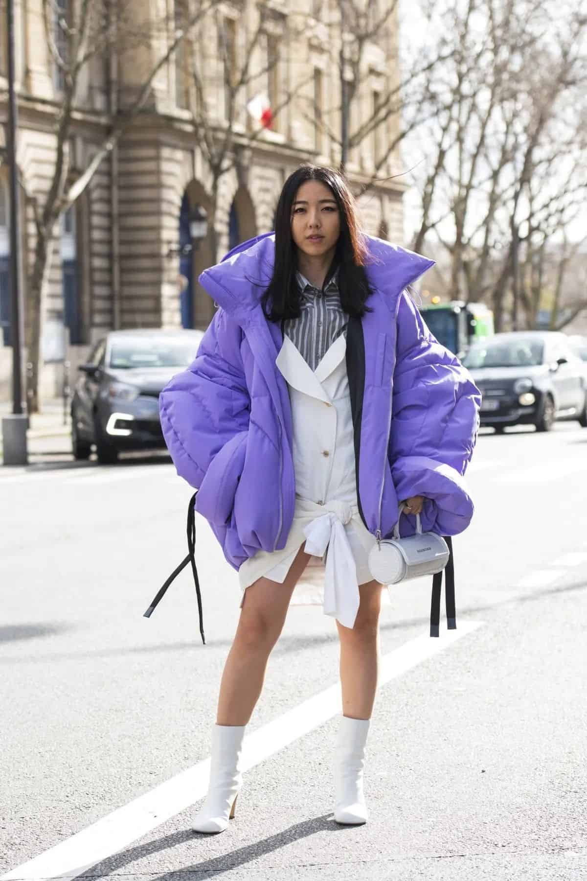 23 – Layer your Outfit in Shades of White to Emphasize your Pastel Coat