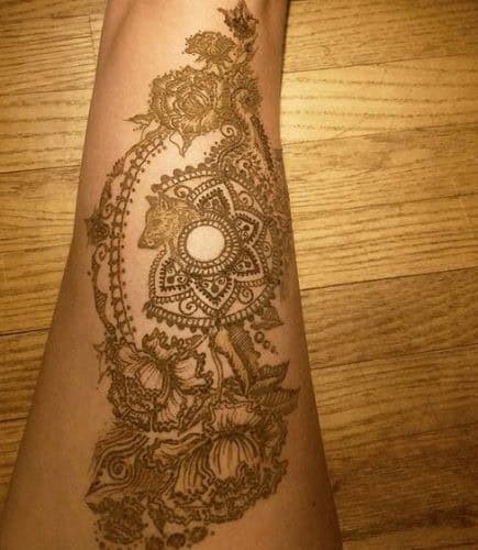 ↓ 1 – Full Leg Henna