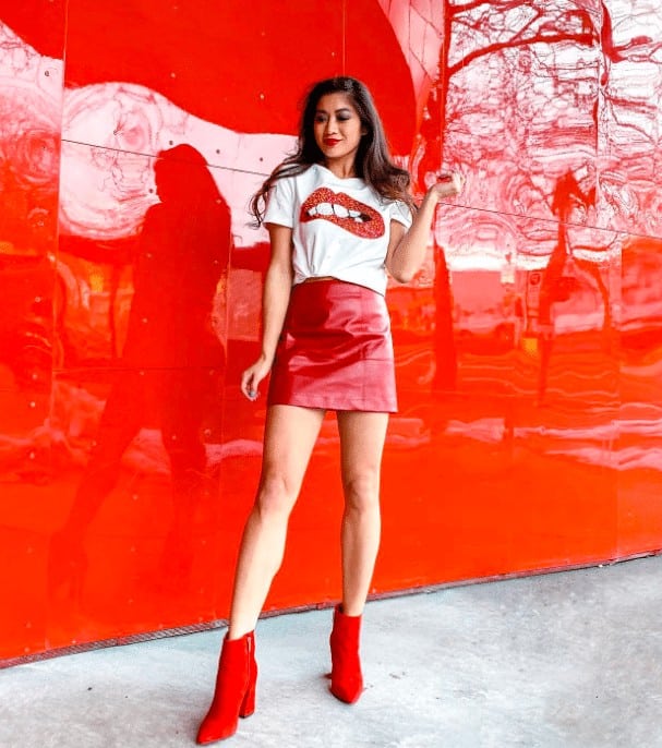 3 – Red Leather Skirt