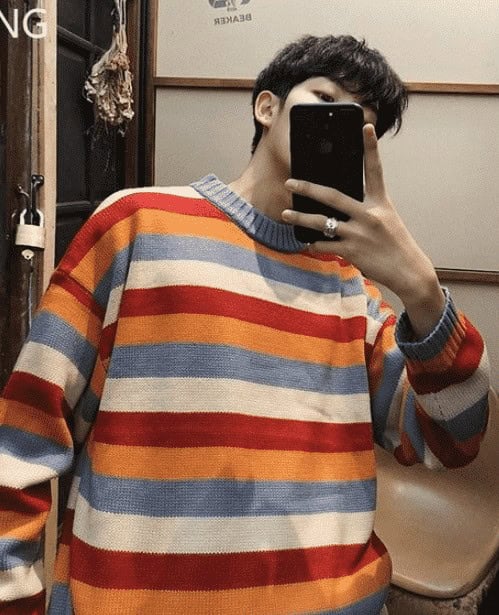 ↓ 17. 90s Style Striped Sweater