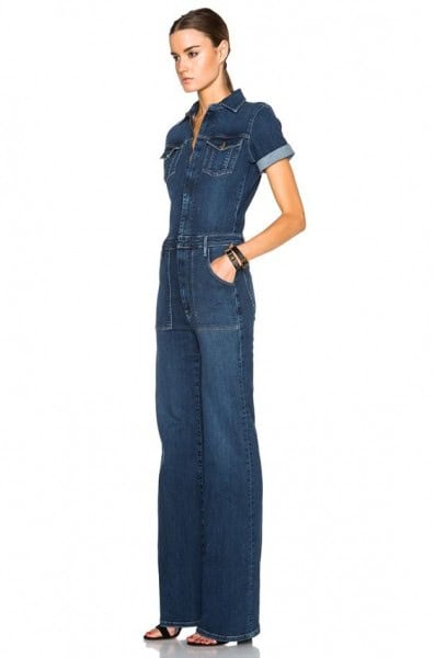 ↓ 15 – Denim Jumpsuit with Converse Sneakers