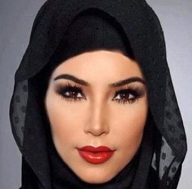 7 – Kim Kardashian In Hijab