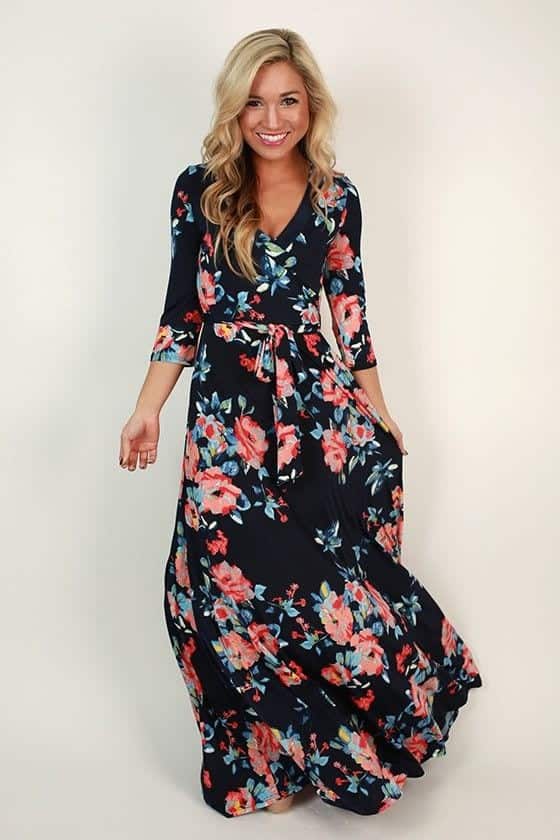 ↓ 1 – Long Floral Dress