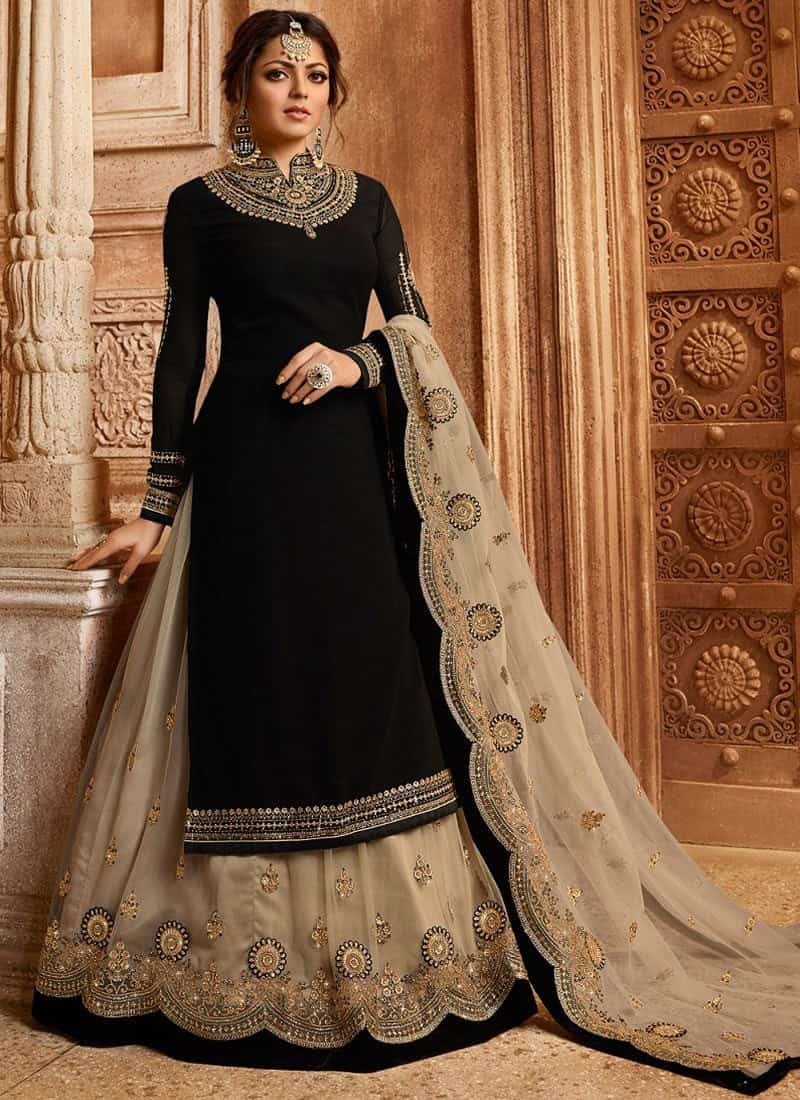 8 – Black Faux Lehenga And Kurta