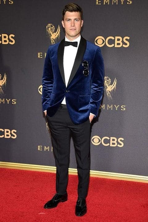 ↓ 15 – Blue Blazer with Black Dress Pant and Bow Tie