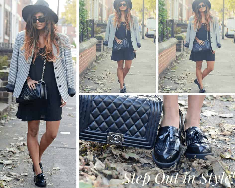 ↓ 2 – Black Loafer Shoes With Black Dress