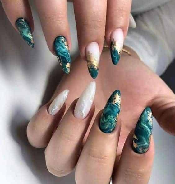 42 – Marble Nail Design