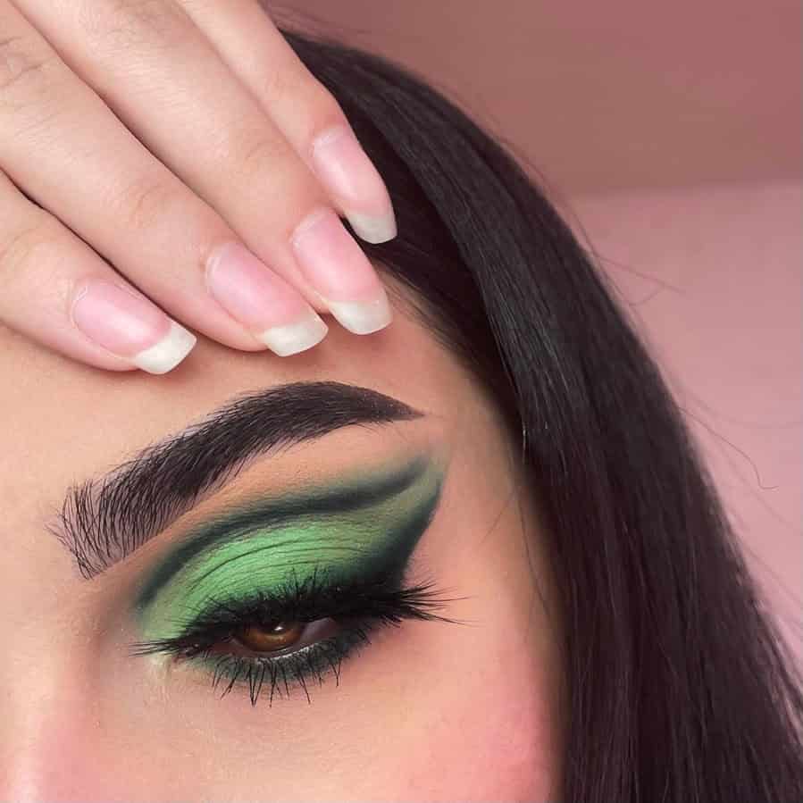 3 – Green Cut Crease Eye Makeup