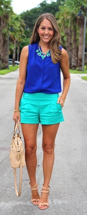 11 – Royal Blue And Mint Green Outfit Inspiration