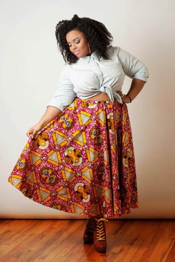 ↓ 9 – Kitenge Dress Styles for Plus-Size Girls