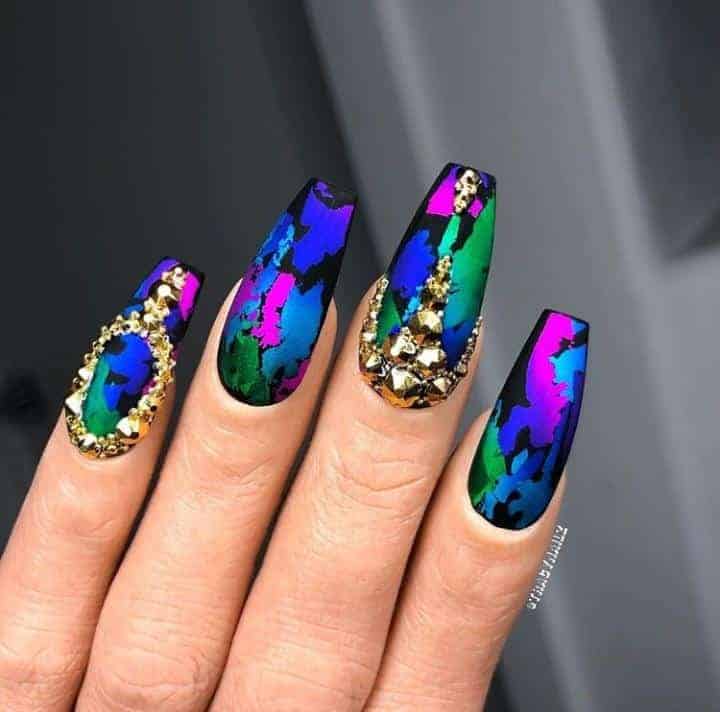 ↓ 32. Best 2018 Coffin Nail Art