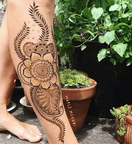 ↓ 1 – Full Leg Henna